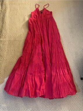 J.Crew Pink Tiered Maxi Dress